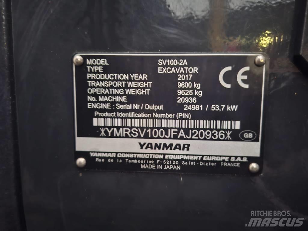 Yanmar SV 100-2A Escavadoras Midi 7t - 12t