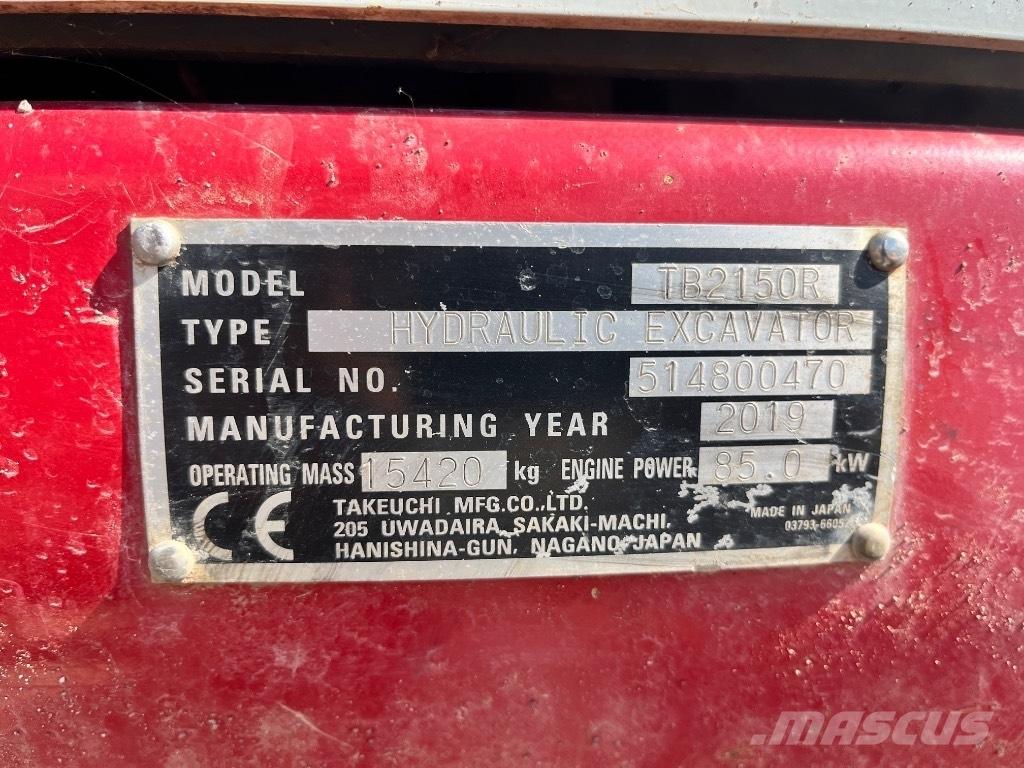 Takeuchi TB 2150 R Escavadeiras de esteiras