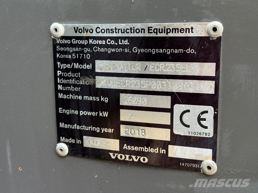 Volvo ECR 235 EL Escavadeiras de esteiras