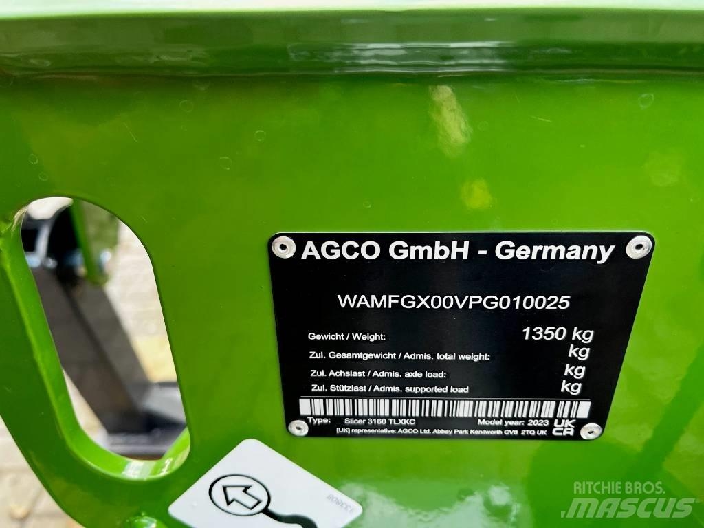 Fendt Slicer3160 Gadanheiras e cortadores de folhas para pastos