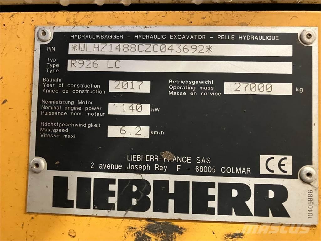 Liebherr R926 Escavadeiras de esteiras