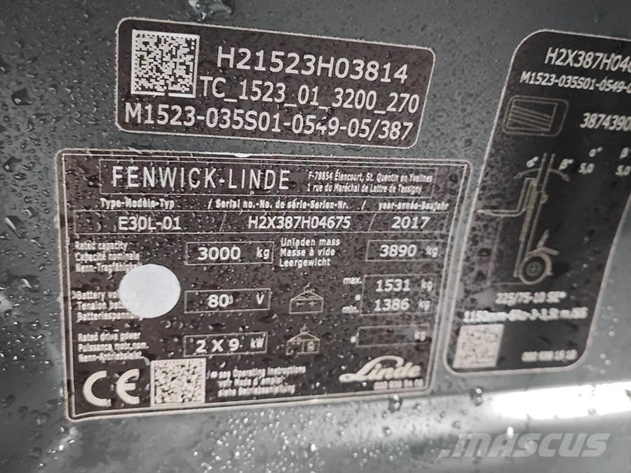Linde E30L-01 Empilhadores eléctricos