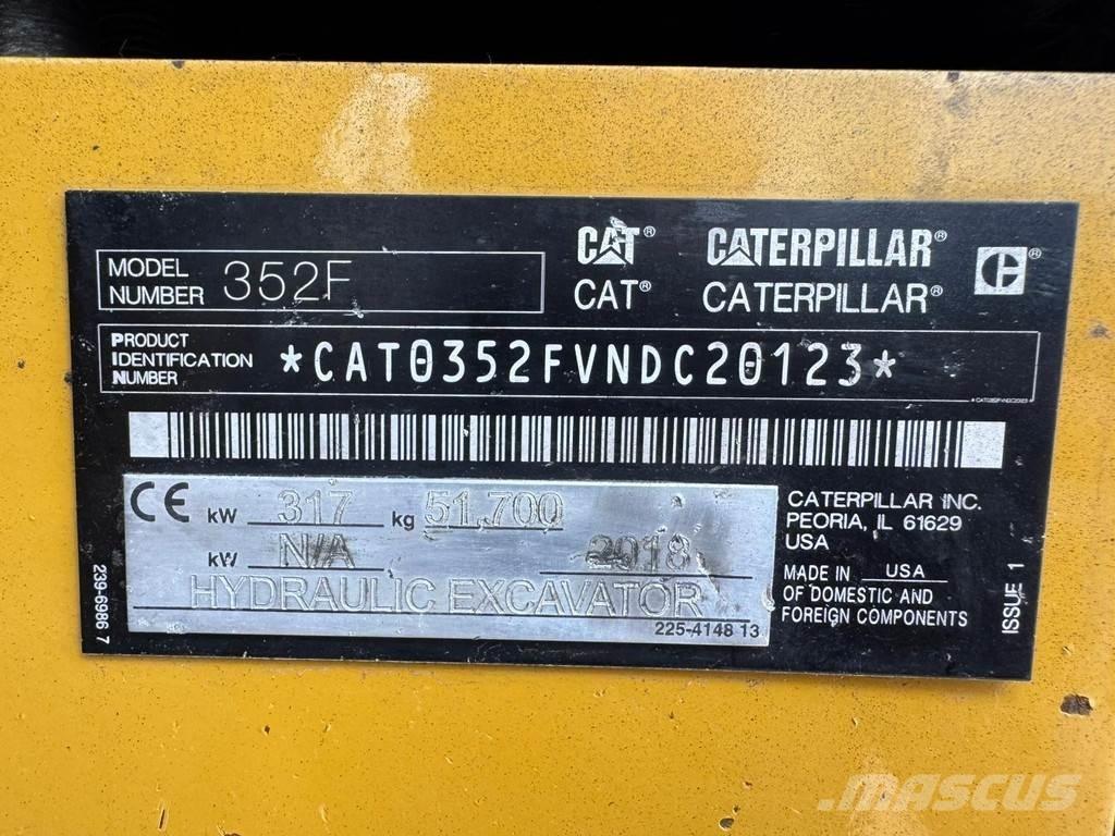 CAT 352F Escavadeiras de esteiras