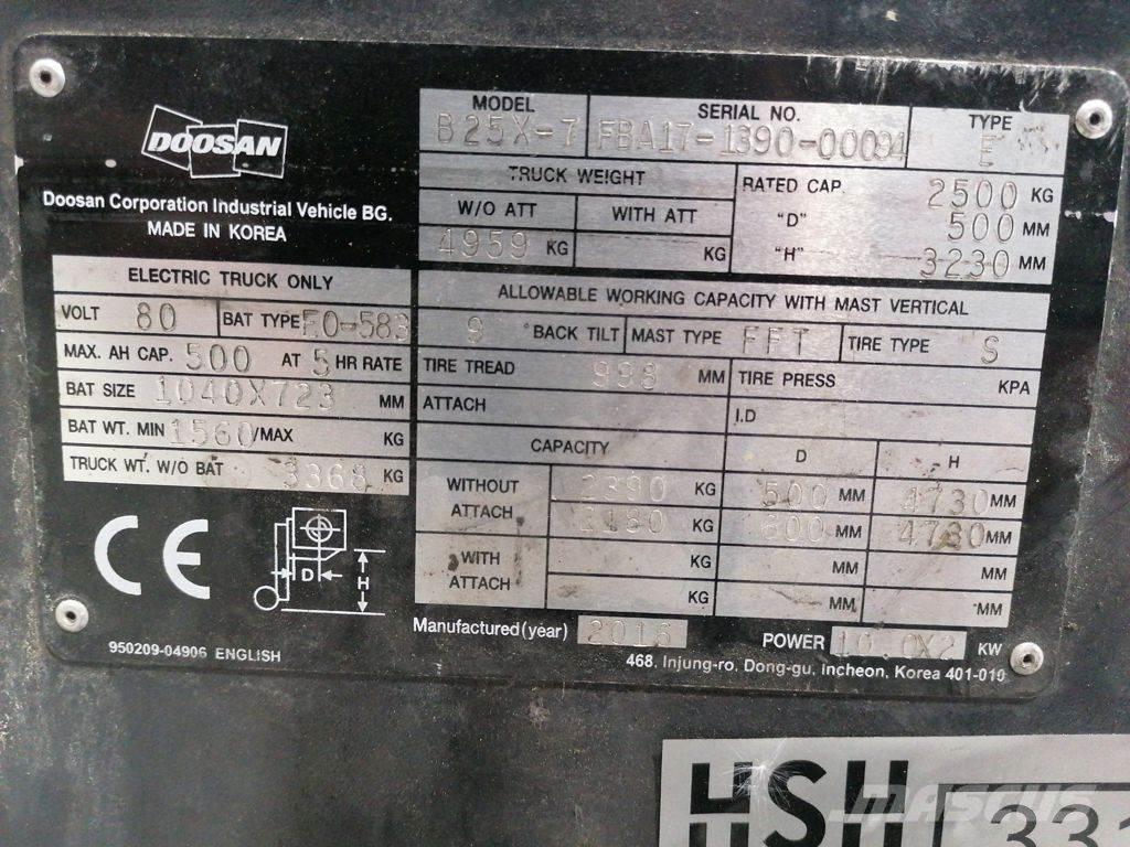 Doosan B25X-7 Empilhadores eléctricos