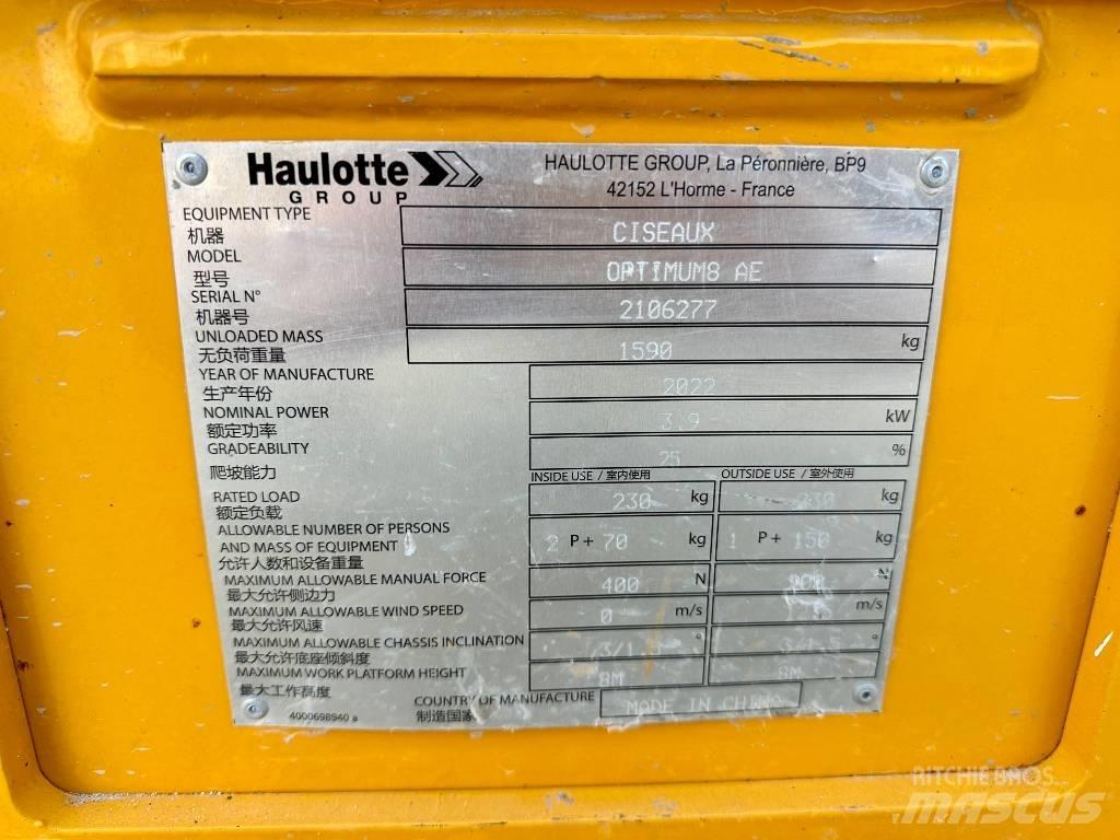 Haulotte OPTIMUM 8 Elevadores de tesoura