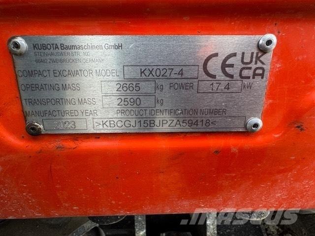 Kubota KX 027-4 Miniescavadeiras