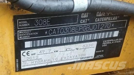 CAT 308 E CR Escavadoras Midi 7t - 12t