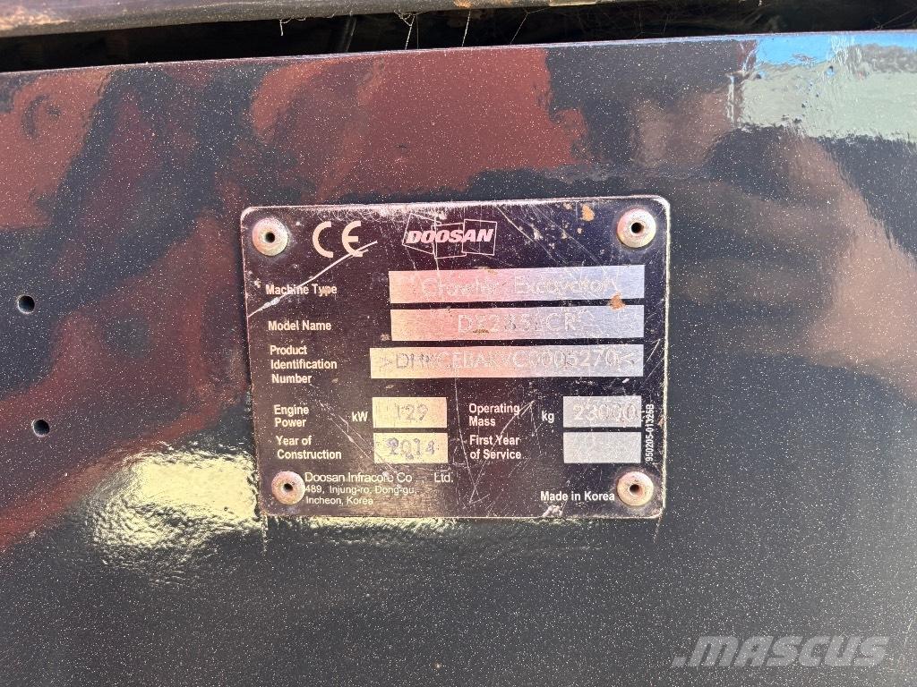 Doosan DX 235 LCR Escavadeiras de esteiras