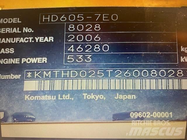Komatsu HD 605-7 Camiőes basculantes rígidos