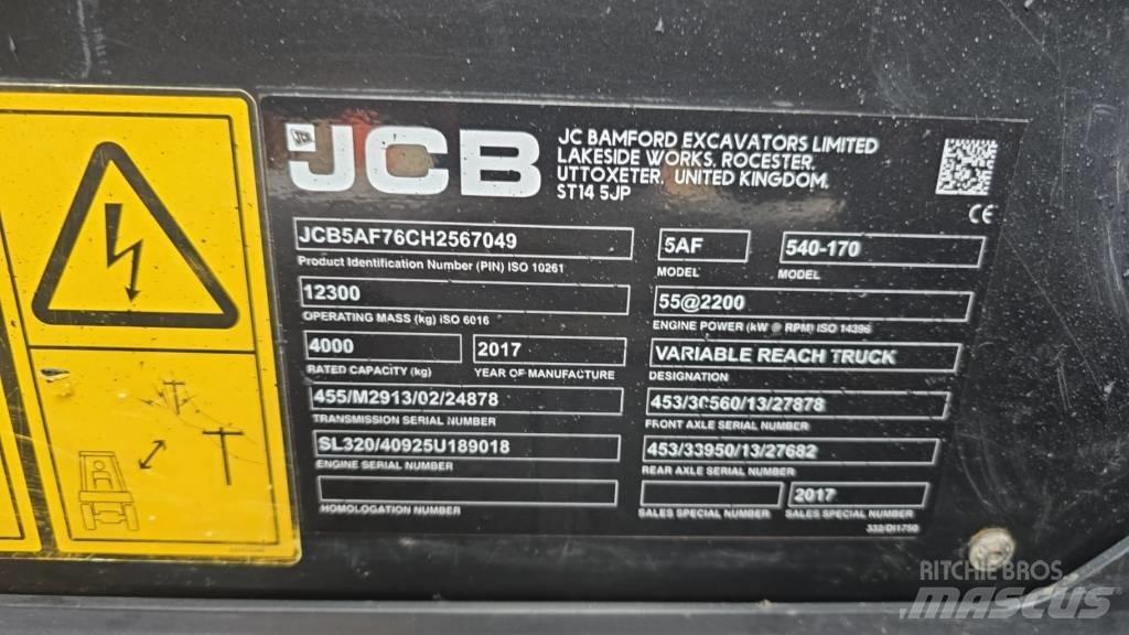 JCB 540-170 Manipulador telescópico