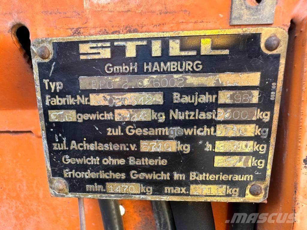Still EFG 2/6012 Empilhadores eléctricos