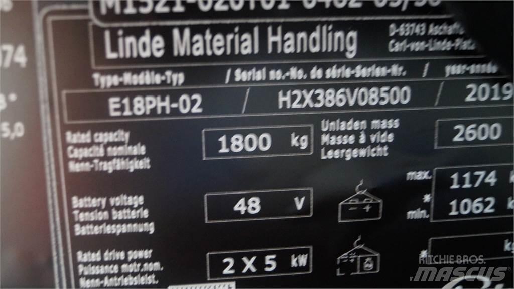 Linde E18PH Empilhadores eléctricos