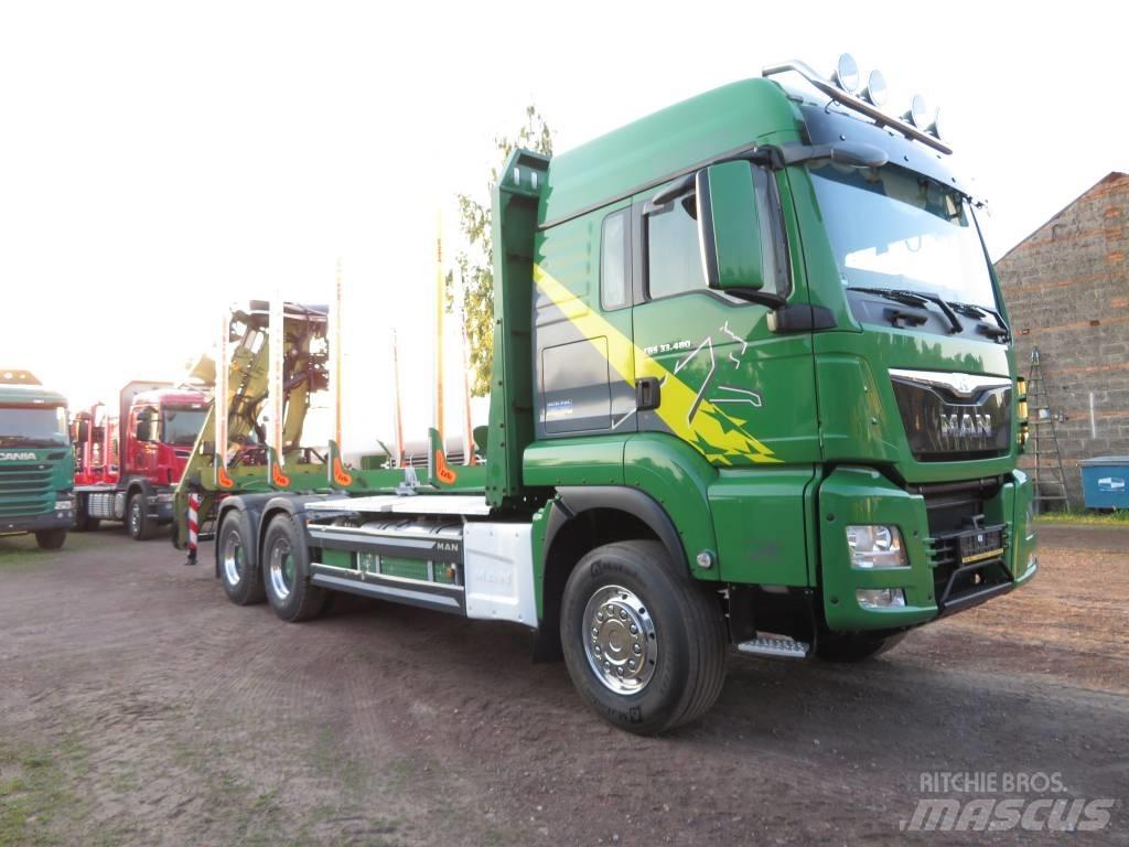 MAN 33.480 Caminhões de transporte de troncos