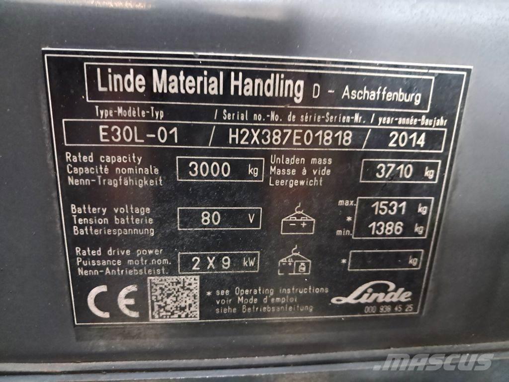 Linde E30L-01 Empilhadores eléctricos