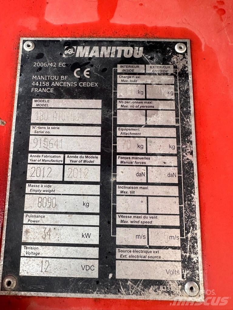 Manitou ATJ180 Elevadores braços articulados