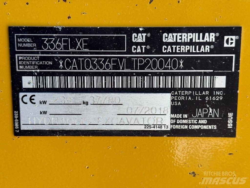 CAT 336 FL Escavadeiras de esteiras