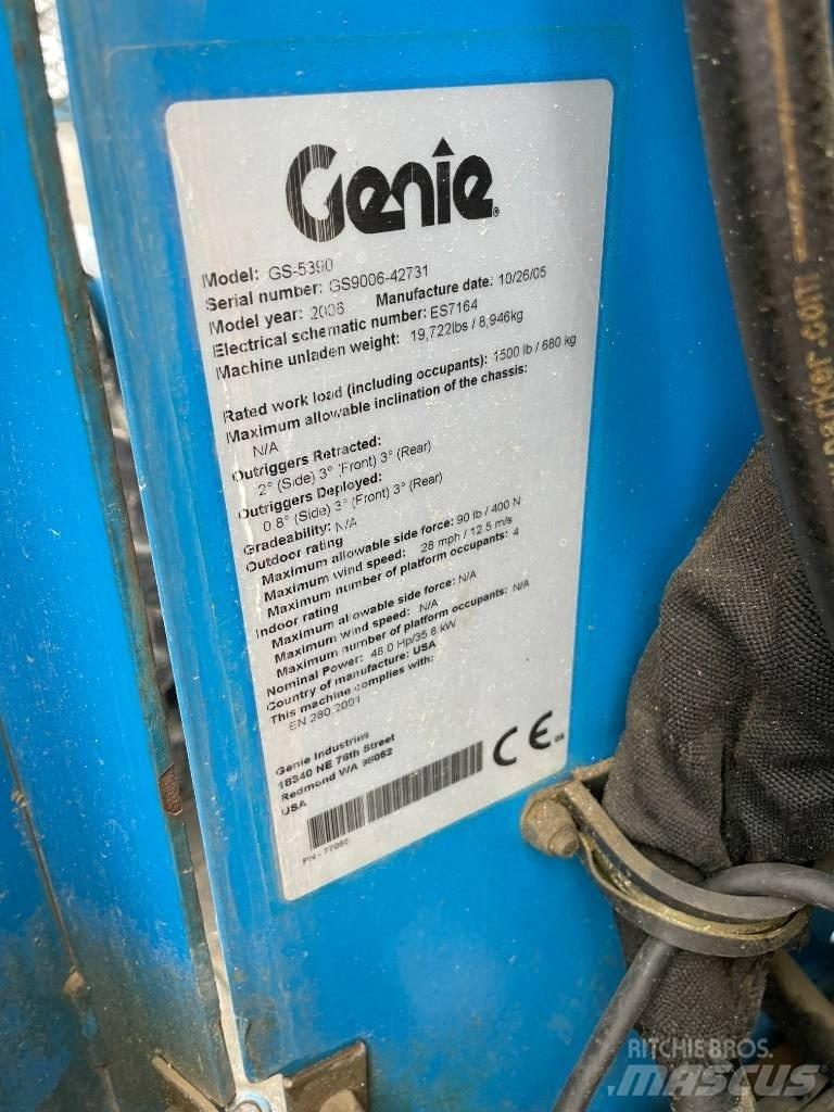 Genie GS 5390 RT Elevadores de tesoura