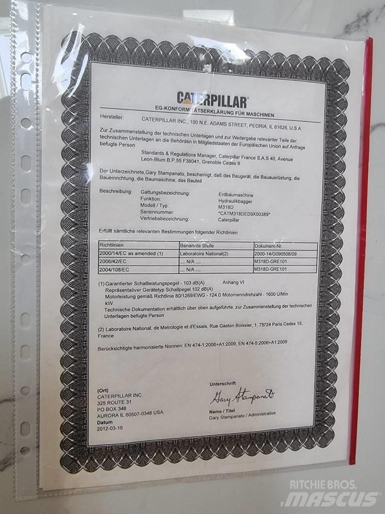 CAT 318D Manipuladores de lixo / indústia