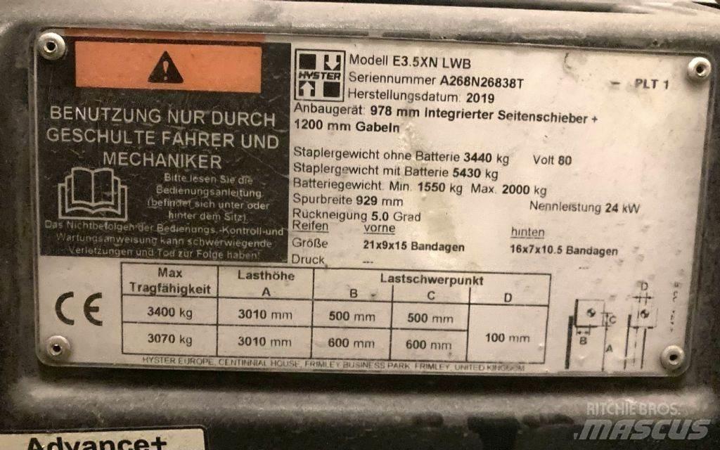 Hyster E 3.5 XN LWB Empilhadores eléctricos