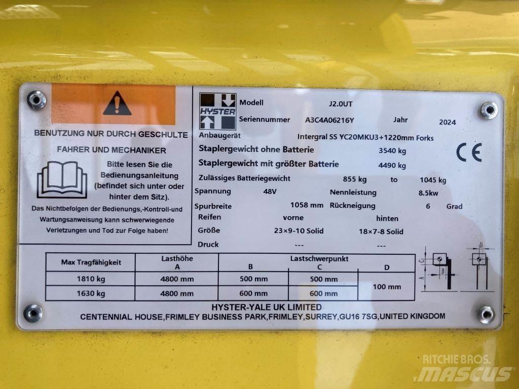 Hyster J 2.0 UT Empilhadores eléctricos