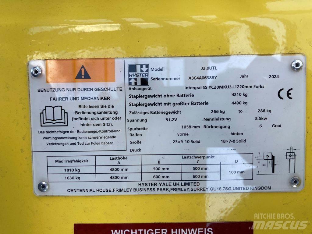Hyster J 2.0 UTL Empilhadores eléctricos