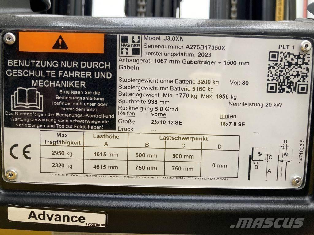 Hyster J 3.0 XN Empilhadores eléctricos