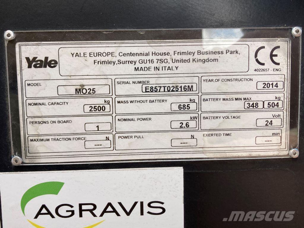 Yale MO 25 Preparadoras de encomendas de baixa elevação