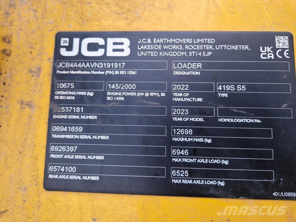 JCB 419S Agricultura - Outros
