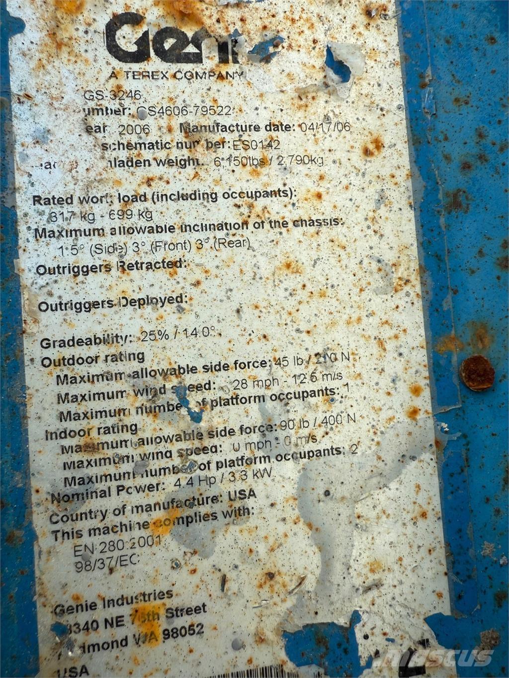 Genie GS3246 Elevadores de tesoura