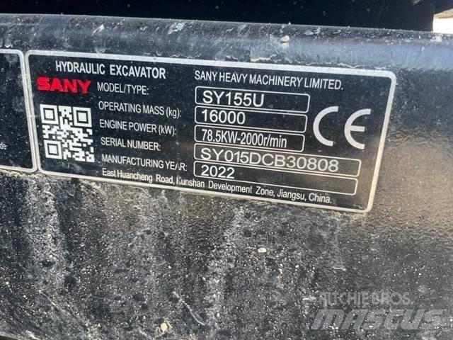 Sany SY155U Escavadeiras de esteiras