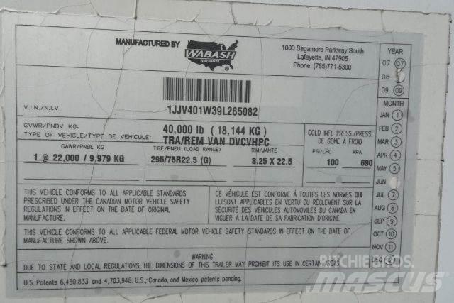 Wabash DVCVHPC Reboques de caixa fechada