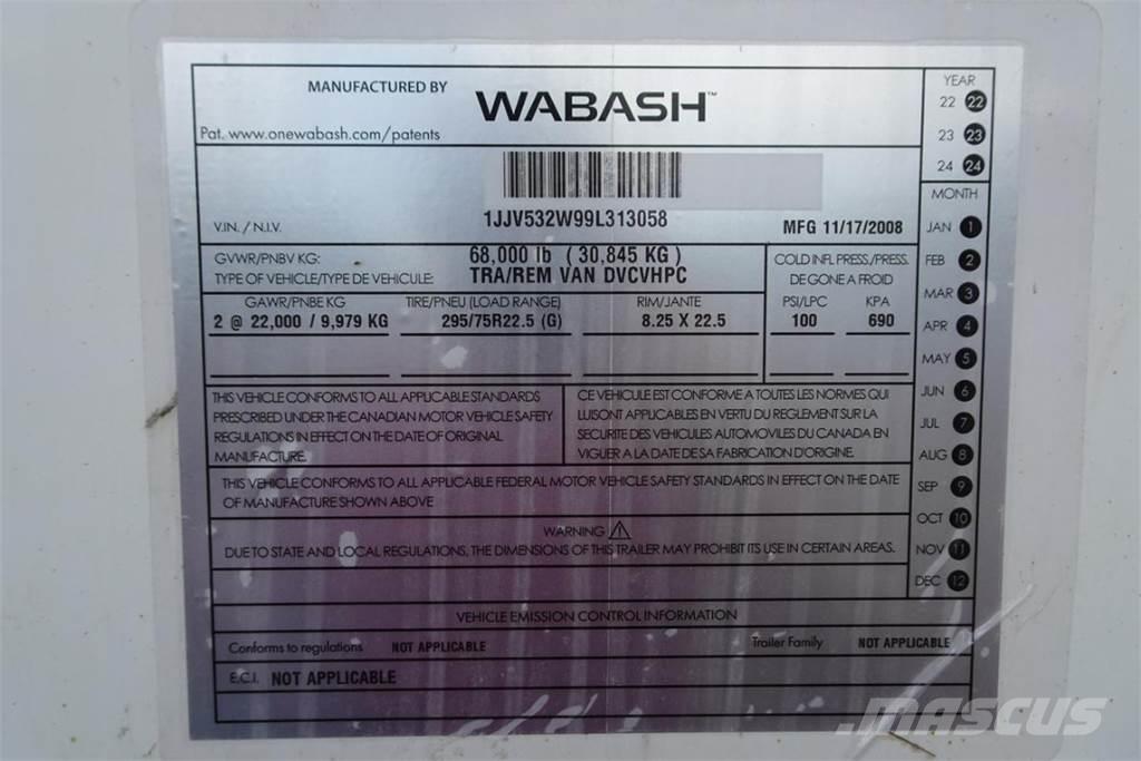 Wabash DVCVHPC Reboques de caixa fechada
