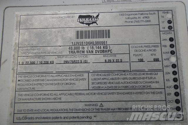 Wabash DVDBHPC Reboques de caixa fechada