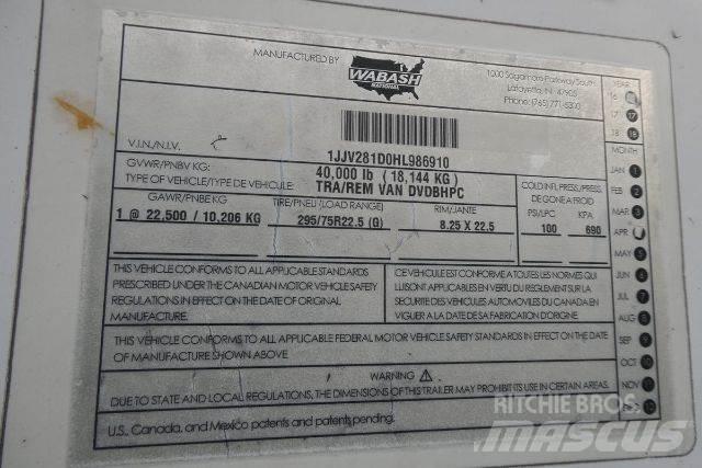Wabash DVDBHPC Reboques de caixa fechada