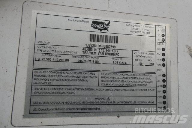 Wabash DVDBHPC Reboques de caixa fechada