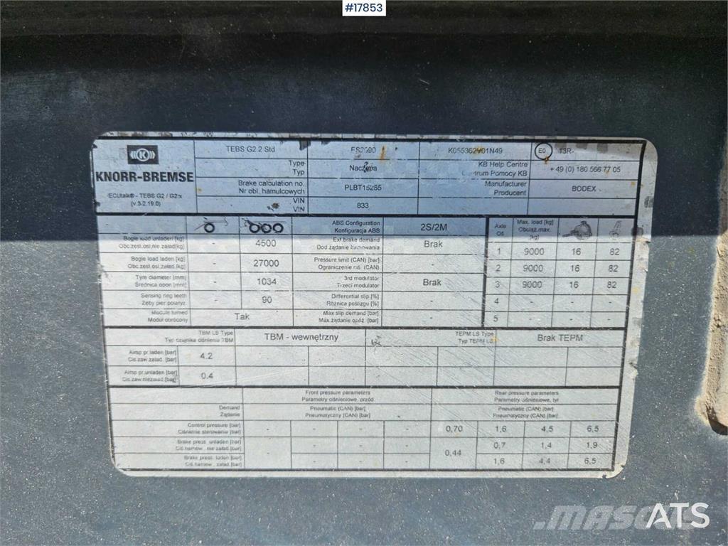 Bodex KIS 3B Semi Reboques Basculantes