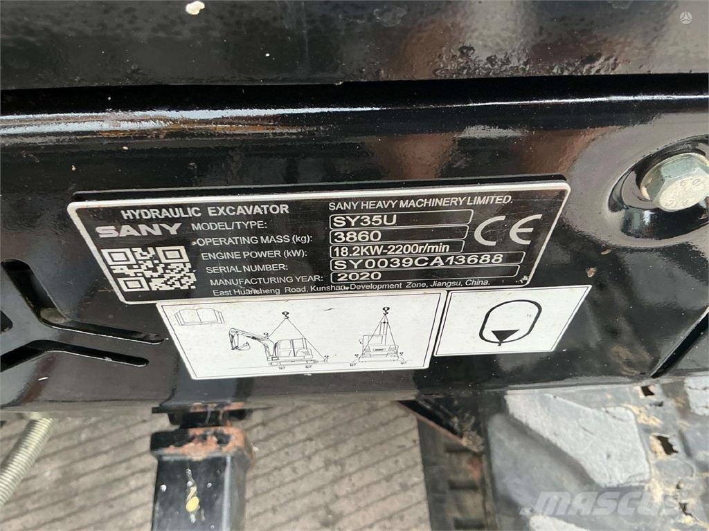 Sany SY35U Escavadeiras de esteiras