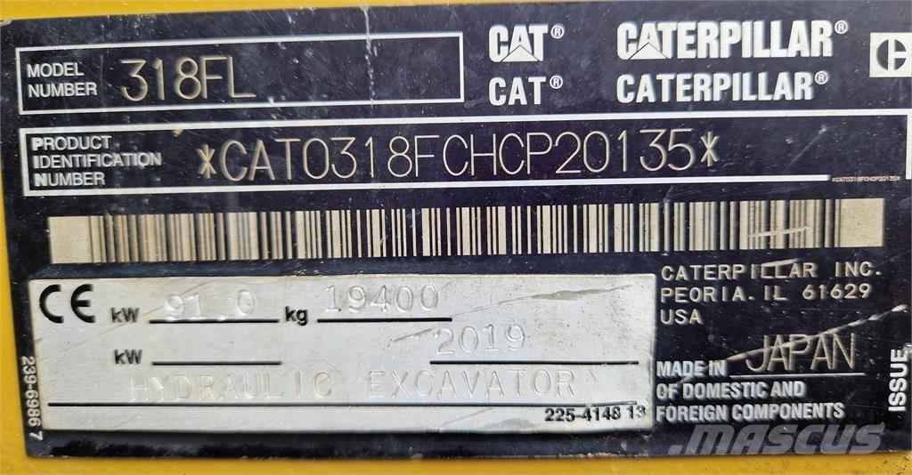 CAT 318FL Escavadeiras de esteiras