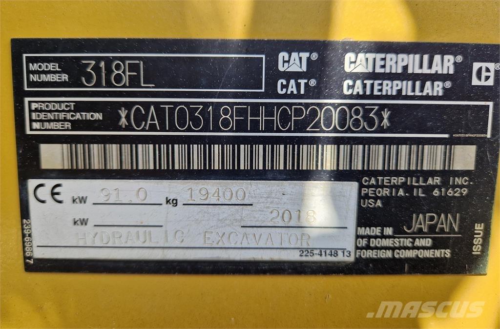 CAT 318FL Escavadeiras de esteiras