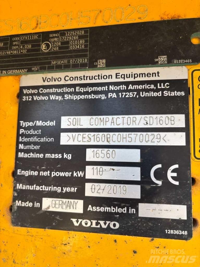 Volvo SD 160 B Cilindros Compactadores monocilíndricos