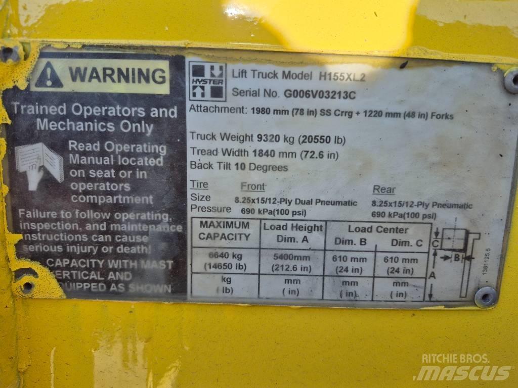 Hyster H 155 XL 2 Empilhadores - Outros