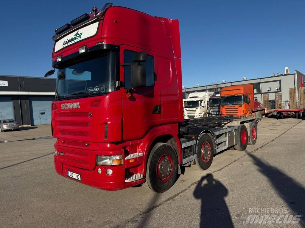 Scania R 480 Camiões caixa desmontável com elevador de cabo