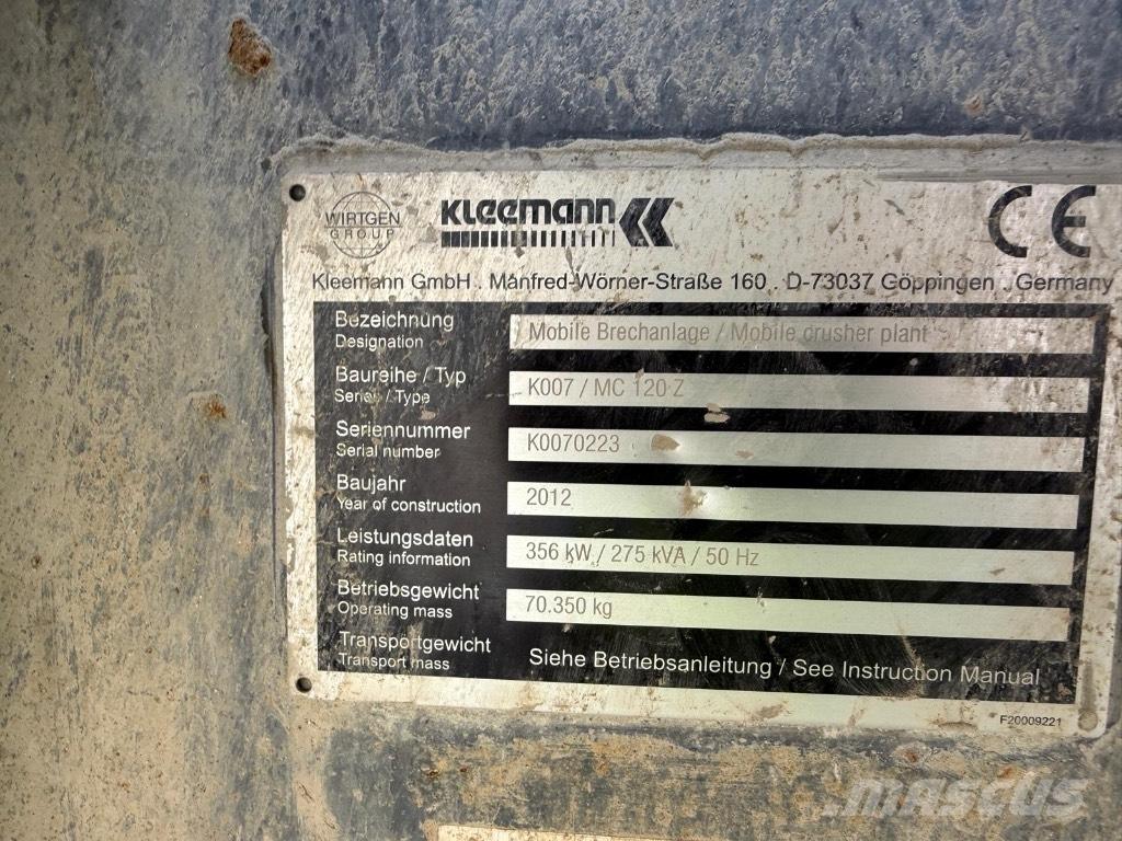 Kleemann MC120Z Britadores móveis