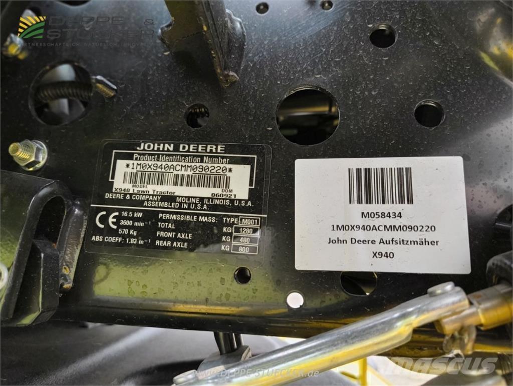 John Deere X940 Gadanheiras