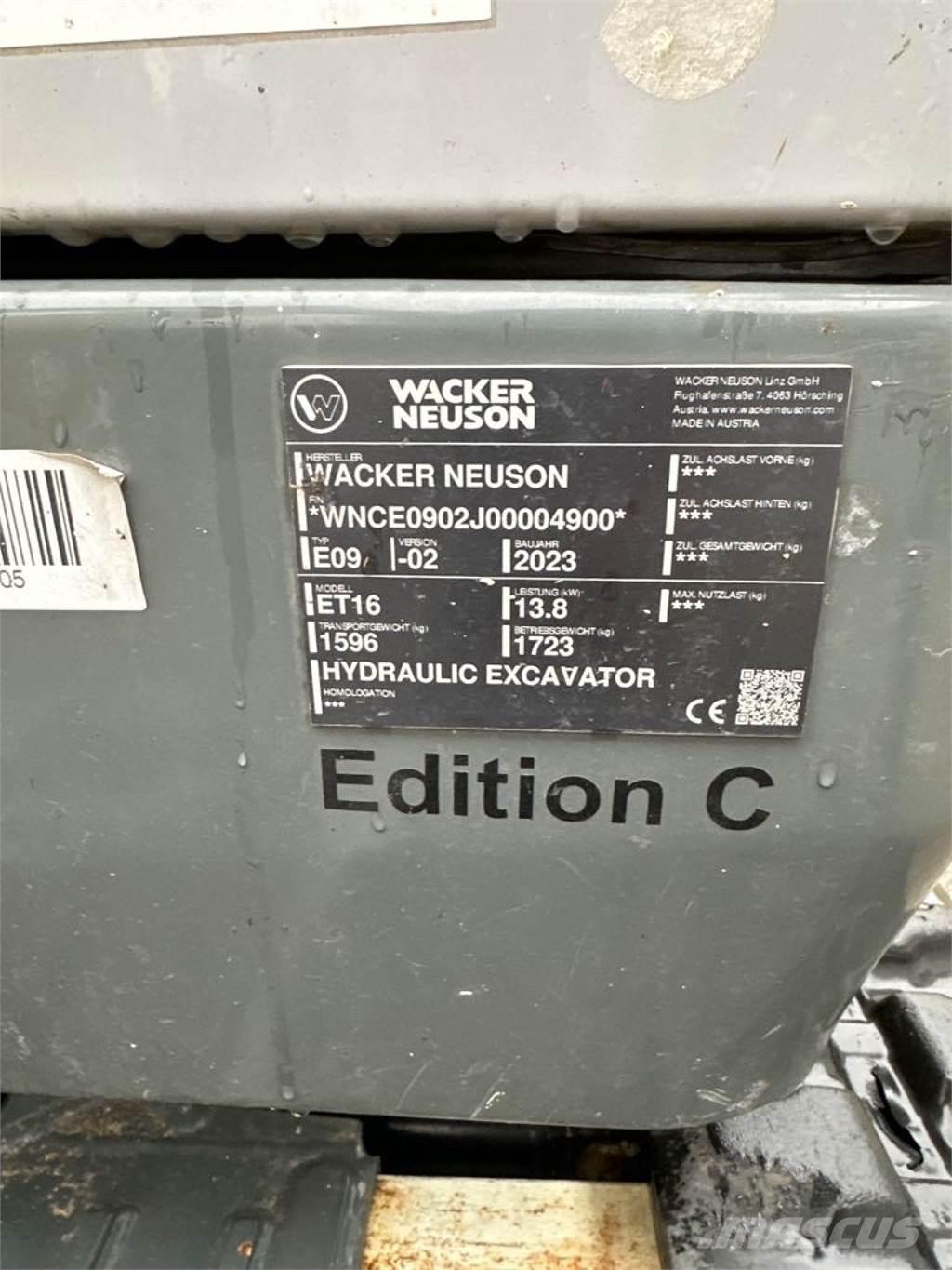 Wacker Neuson ET16 Escavadeiras de esteiras