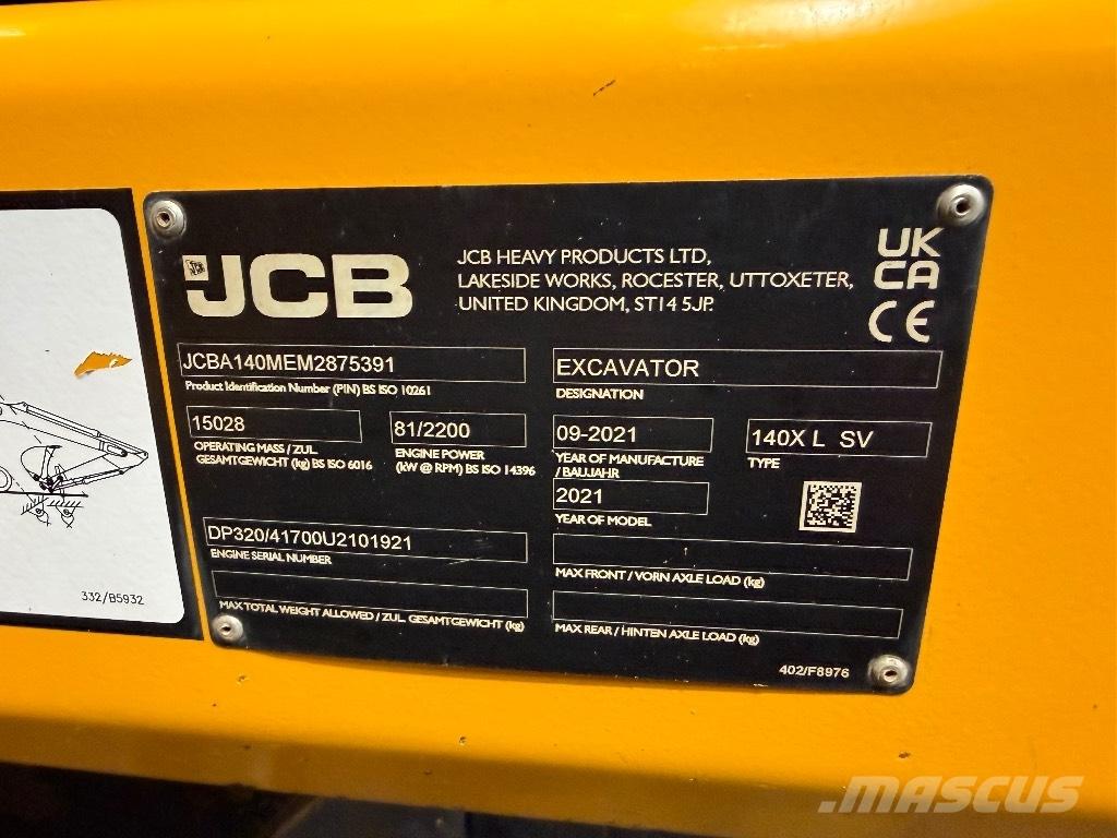 JCB 140 X Escavadeiras de esteiras
