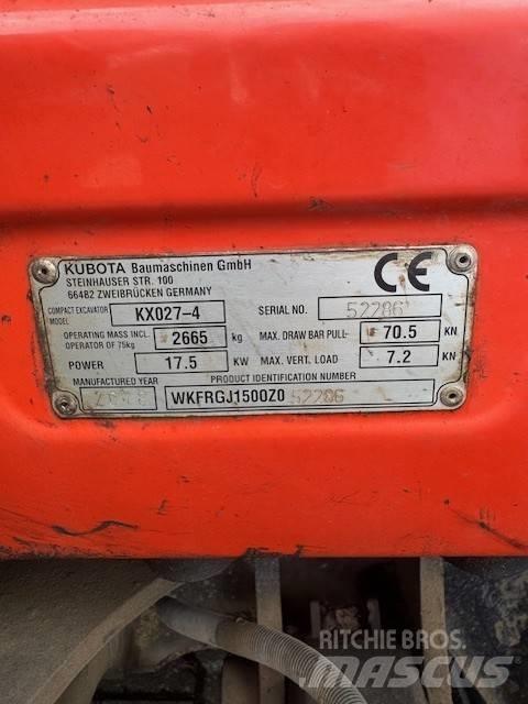 Kubota KX027-4 Miniescavadeiras