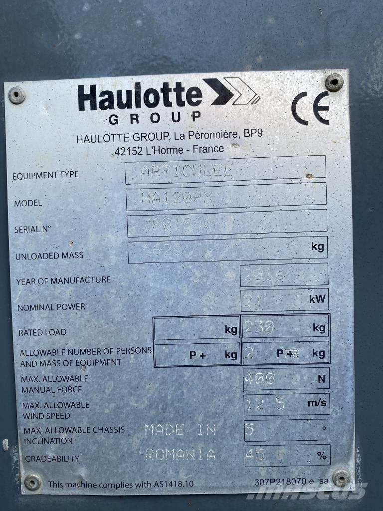 Haulotte HA 120 P Elevadores braços articulados