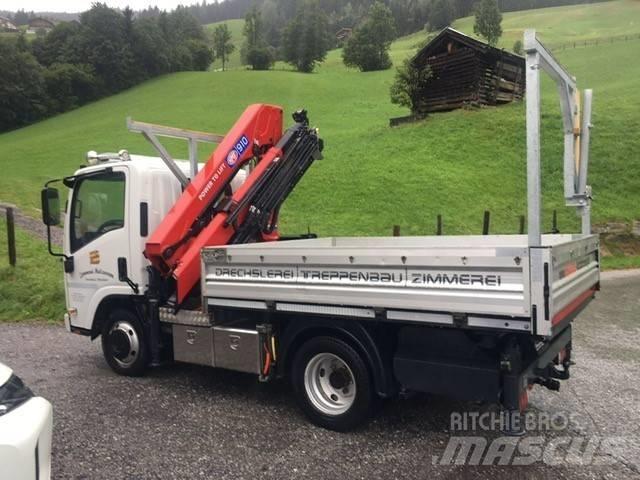 Isuzu N2 mit HMF 910 Camiões grua