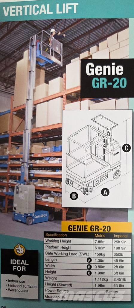 Genie GR 20 Plataformas de Mastro Vertical
